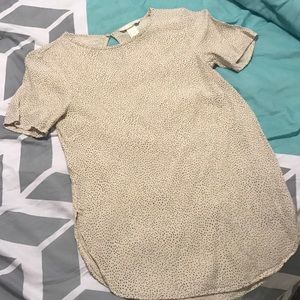 H&M cream and black blouse